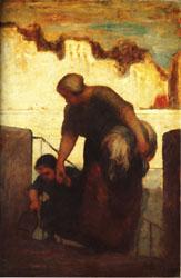 Honore  Daumier The Laundress oil painting image